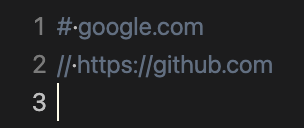 Ignoring urls