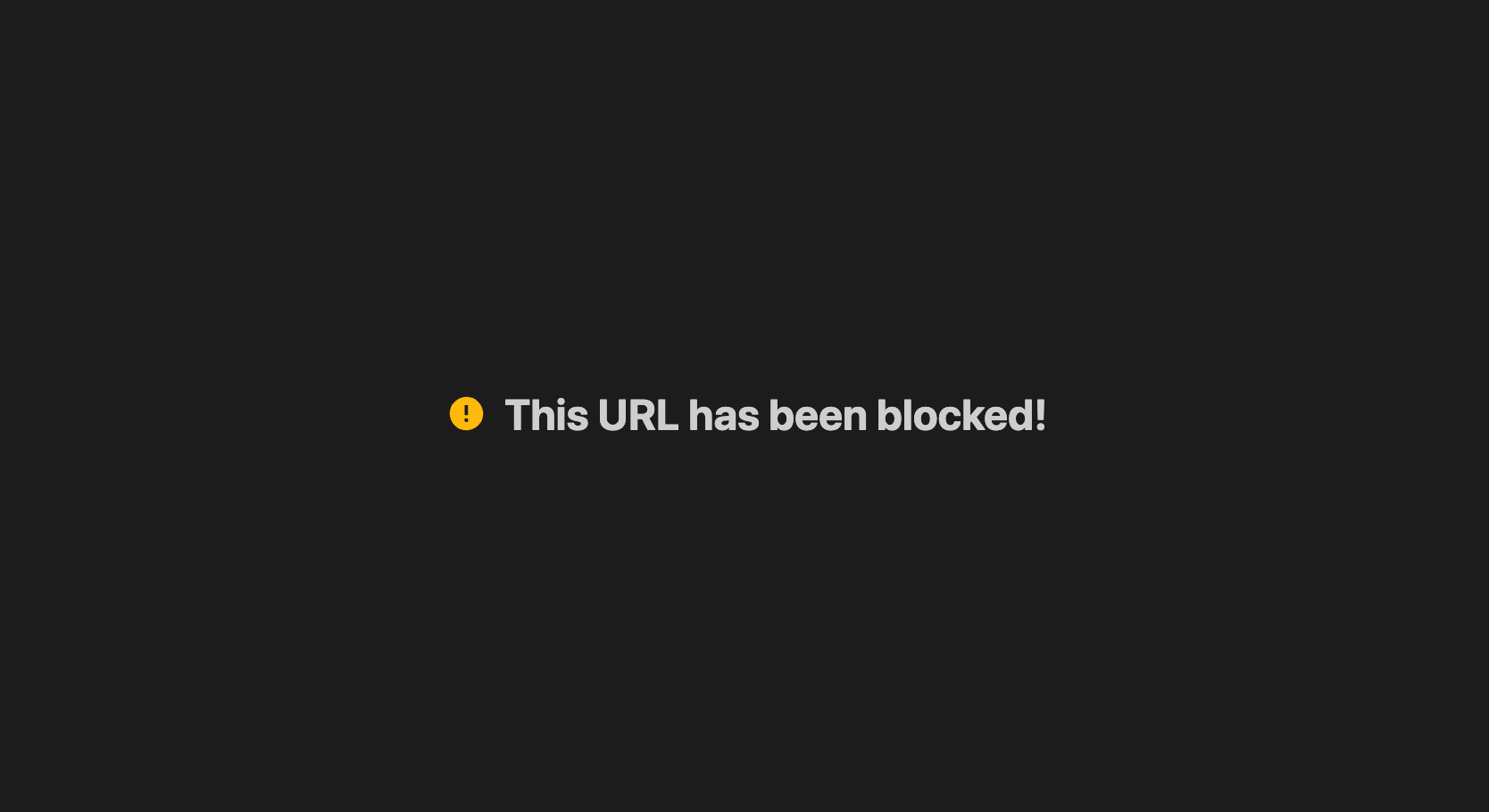 Url has been blocked